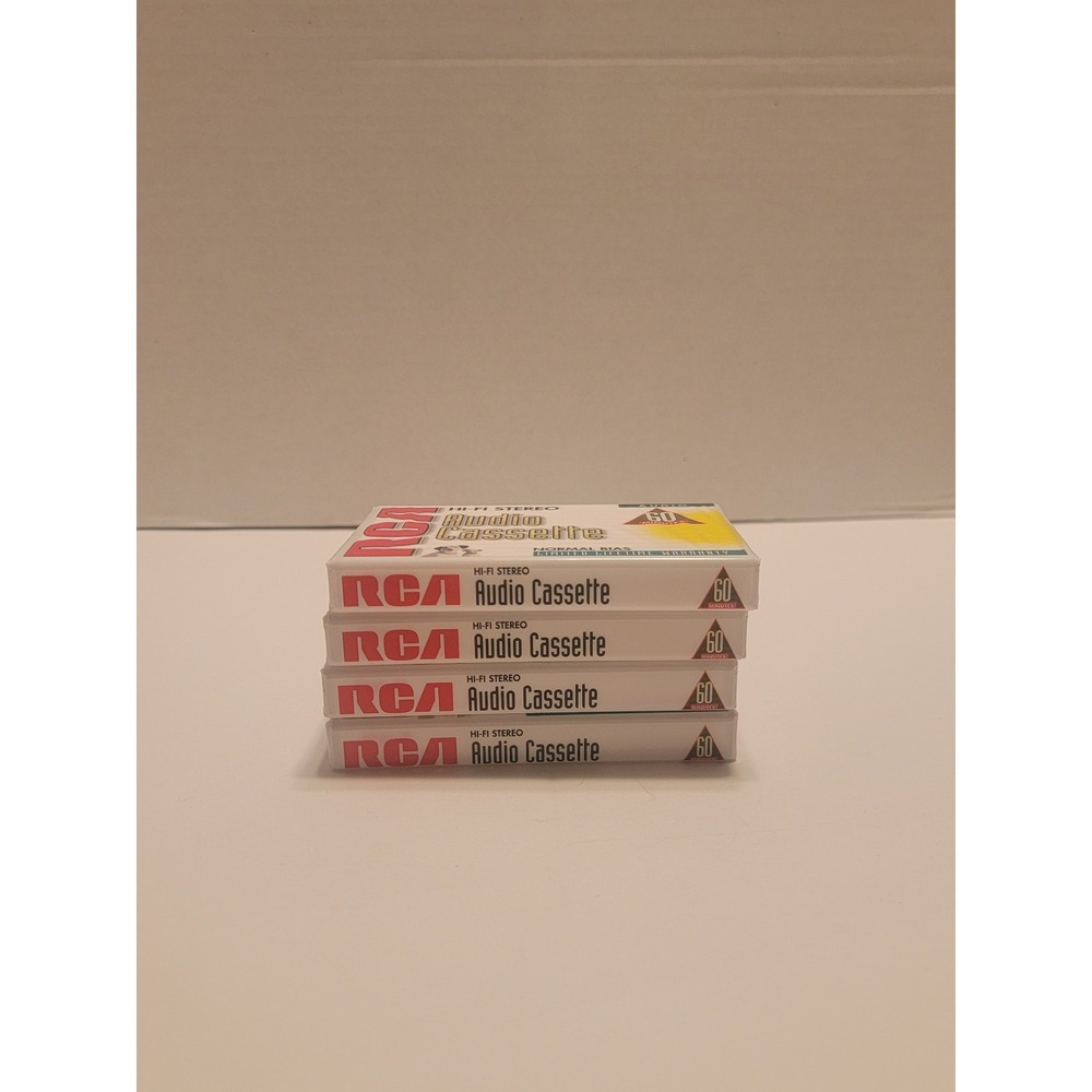 RCA Audio Cassette Tapes 4 pack New Sealed Package 60 Minutes Blank Hi Fi Stereo